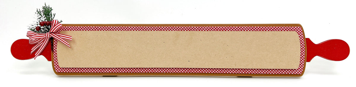 Rolling Pin Cross Stitch Display-Unfinished Wood seasonal wood decor