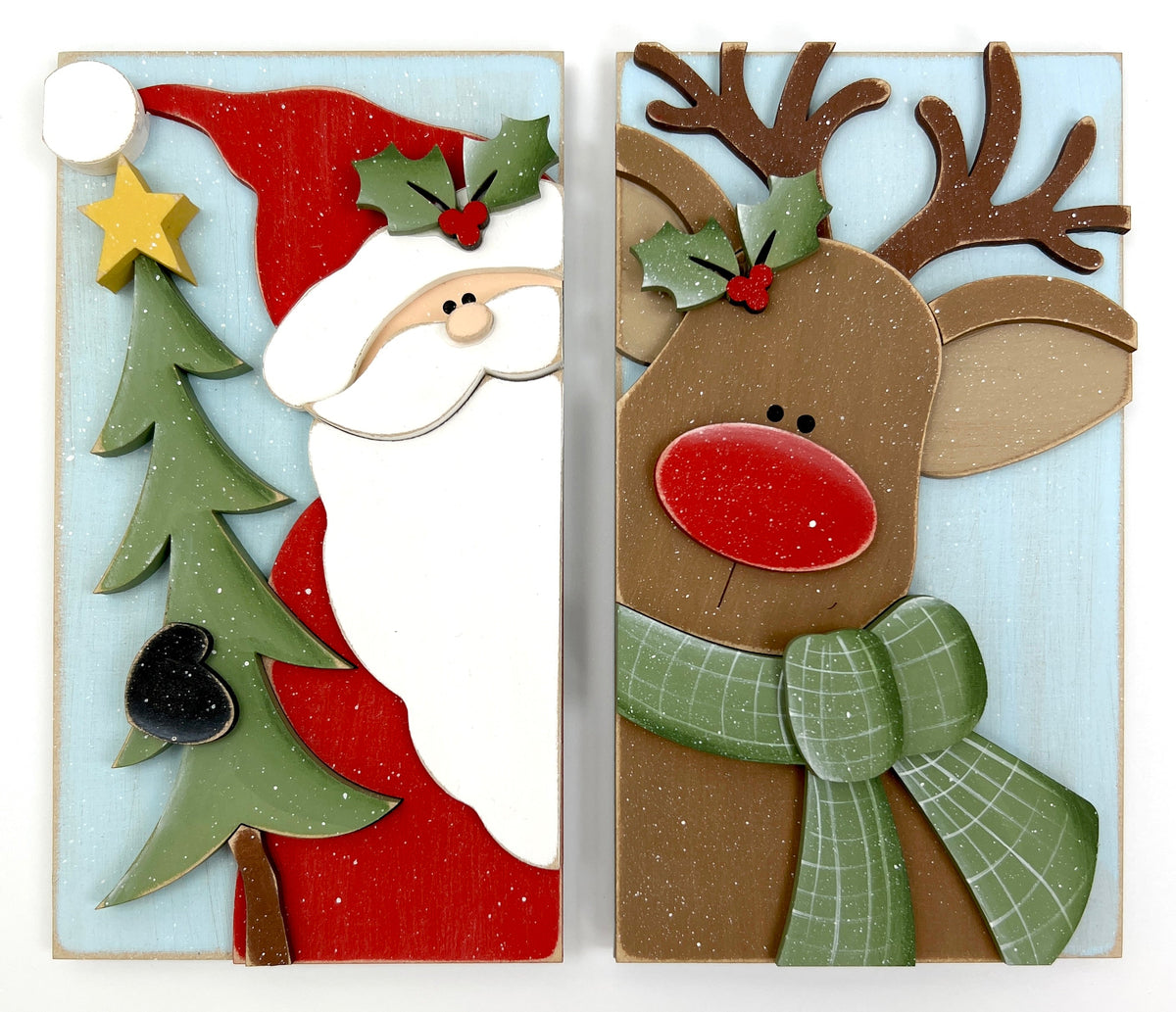 Santa and Reindeer Country Cabinet Door Fronts (CABINET AND CHARMS SOLD SEPARATELY)