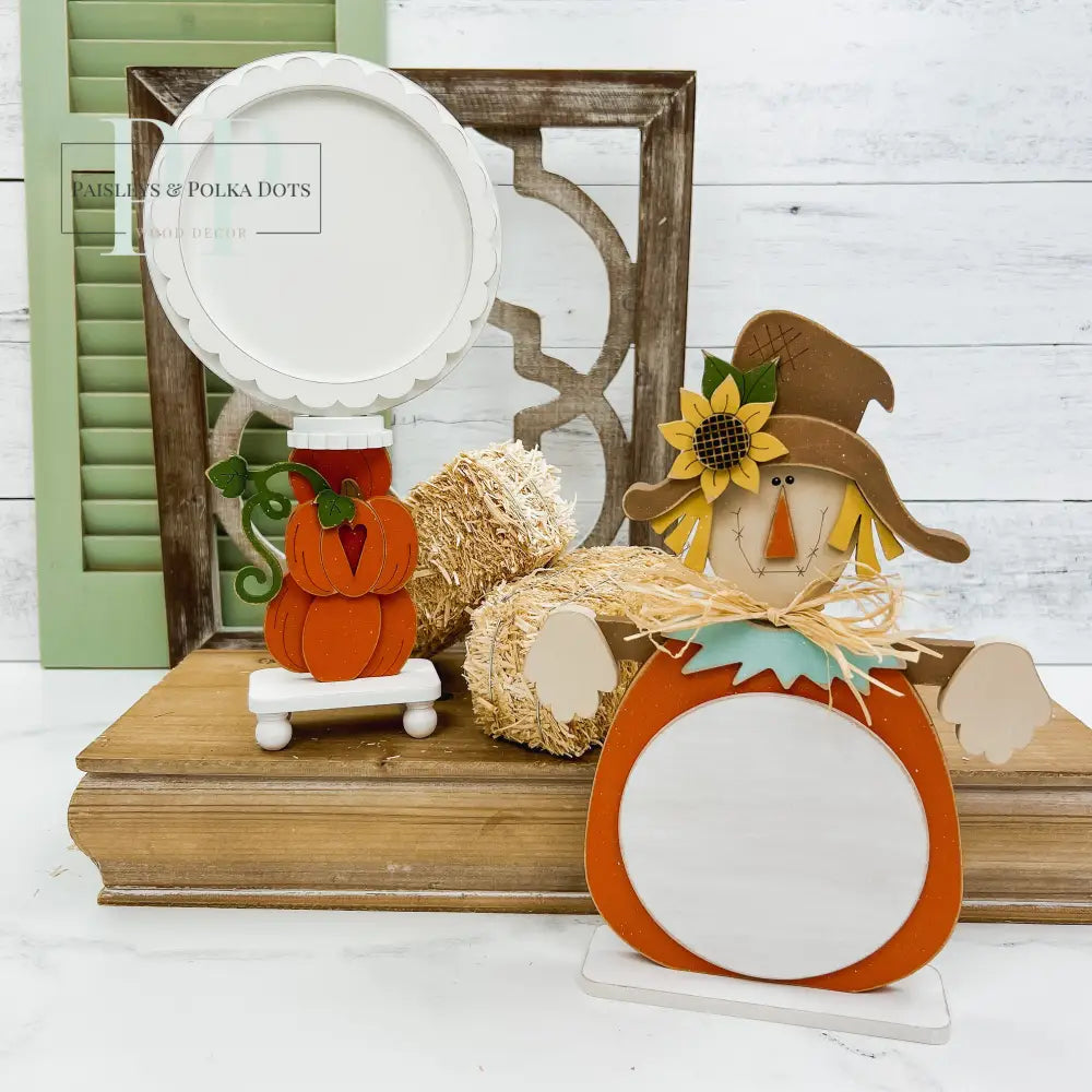 Scarecrow Cross Stitch Display-Unfinished Wood Cross stitch display