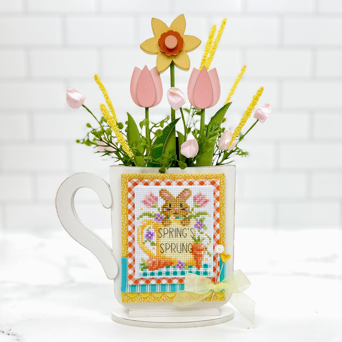 Spring Flowers Mug Sticks-Mug Sold Separately - Paisleys and Polka Dots