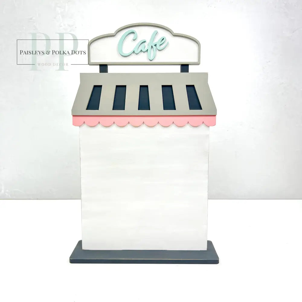 City cafe DIY cross stitch display backer