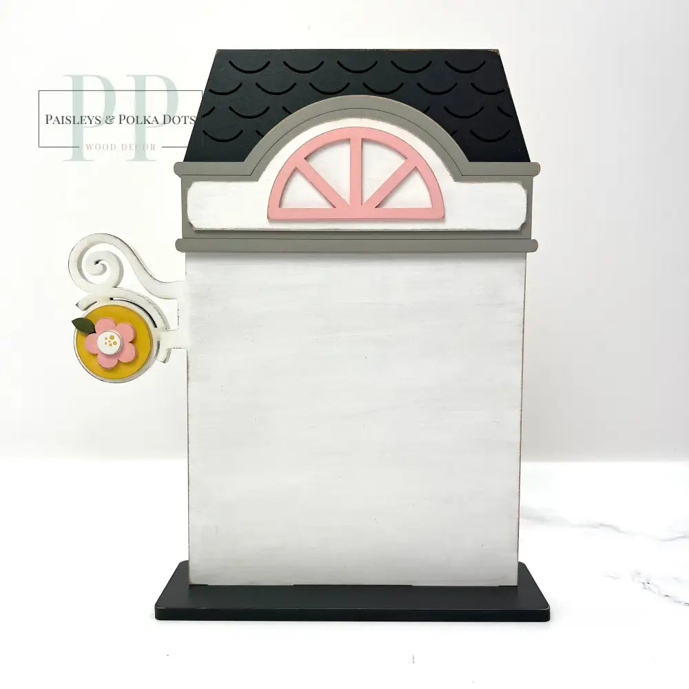 Unfinished Wood City Flower Shop Cross Stitch Display seasonal wood decor