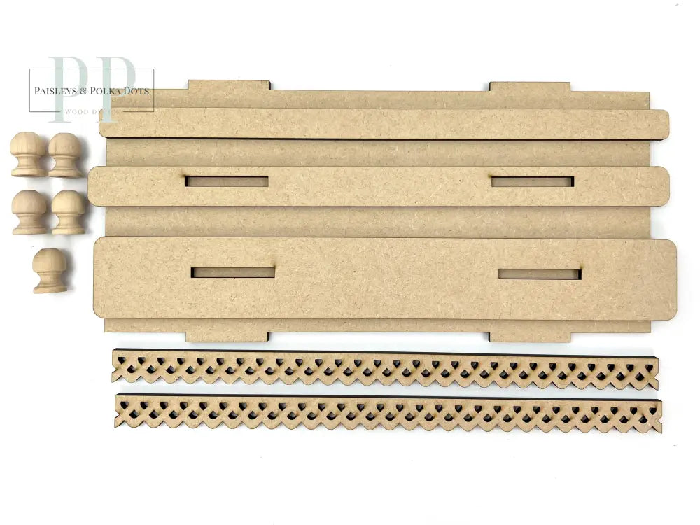 Unfinished Wood Long Decorative Frame for Cross Stitch seasonal wood decor