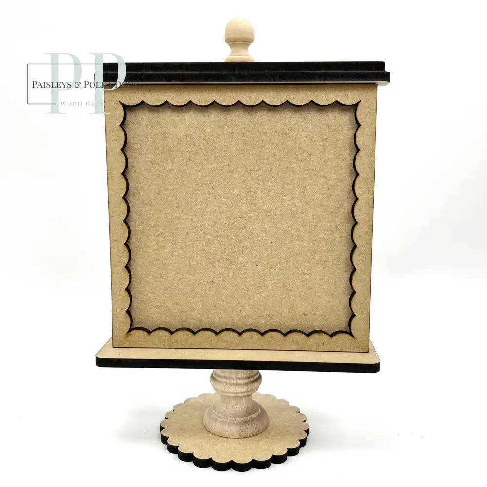 Square unfinished wood cross stitch display backer