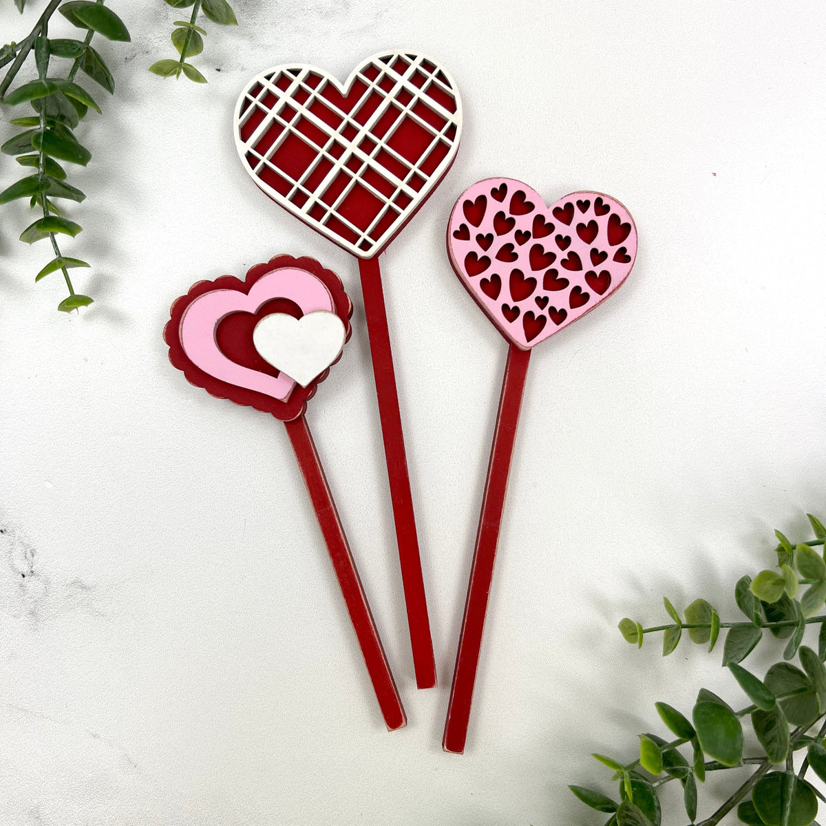 Hearts Mug Sticks-Mug Sold Separately seasonal wood decor