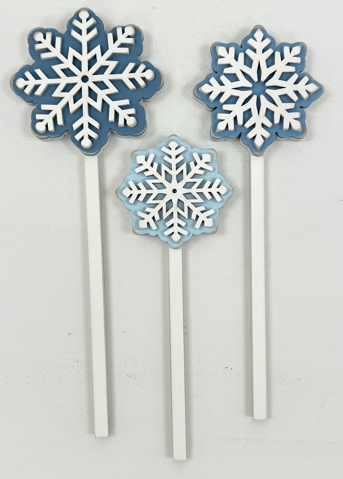 Winter Snowflakes Mug Sticks-Mug Sold Separately seasonal wood decor
