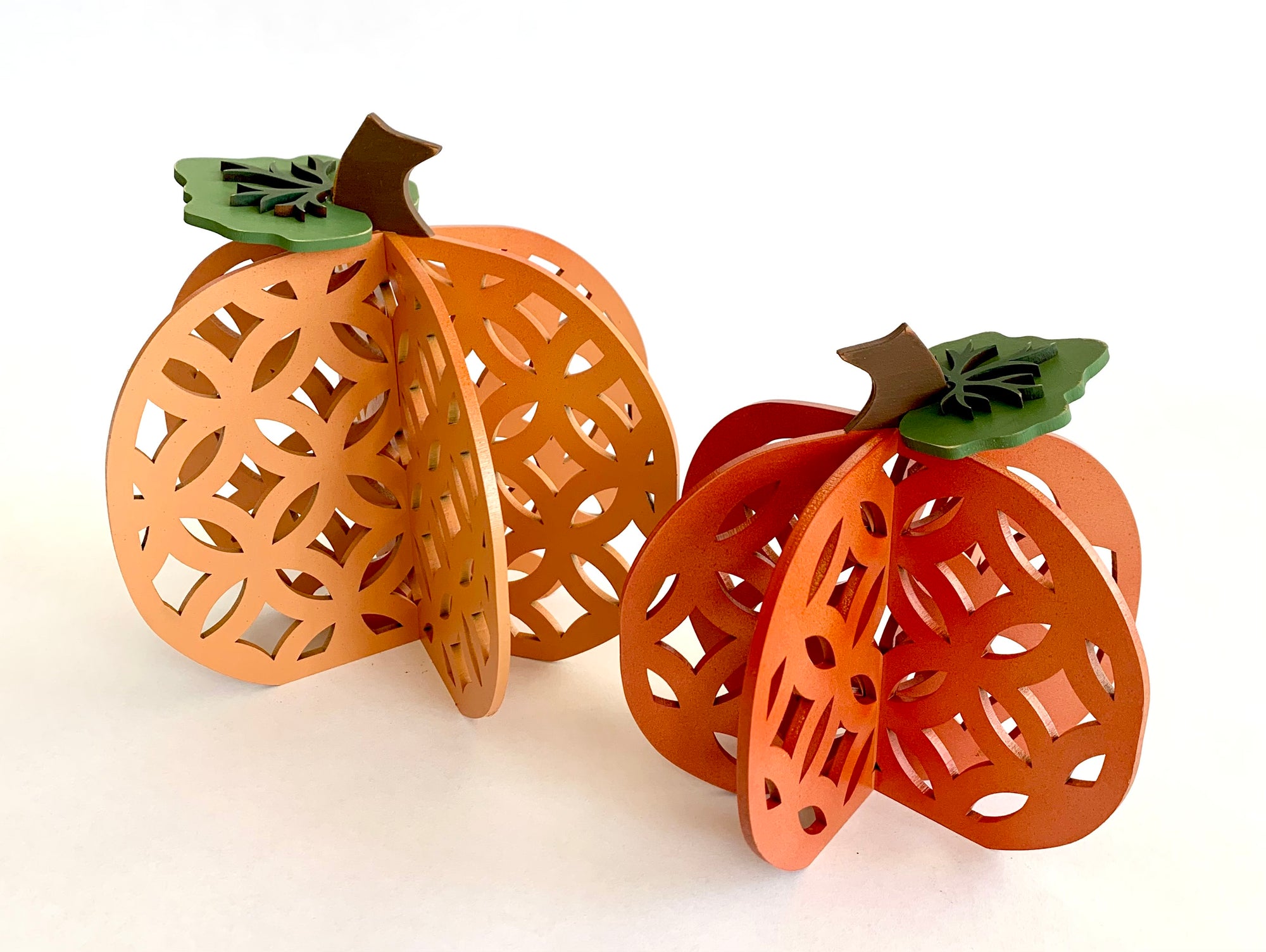 3D wood pumpkins craft kit, 3D pumpkins for fall decorations for a shelf or mantle.  