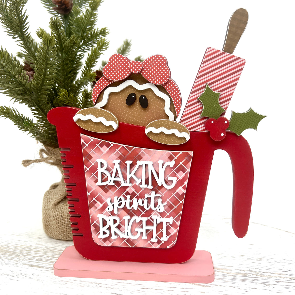 Holiday Home Christmas Cookie Container - Gingerbread/Candy Cane