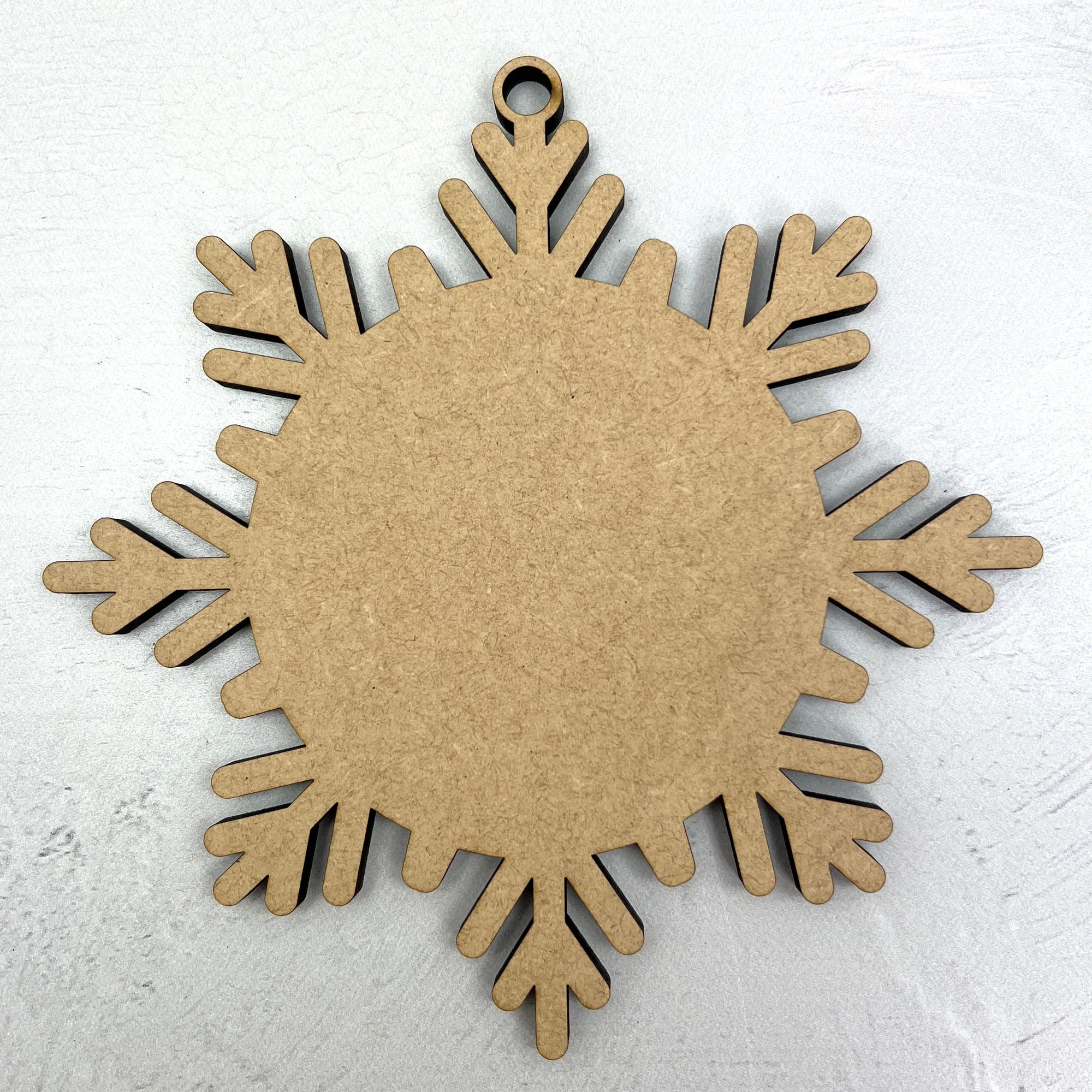 Unfinished Wood Hanging Snowflake for Lantern
